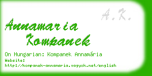 annamaria kompanek business card